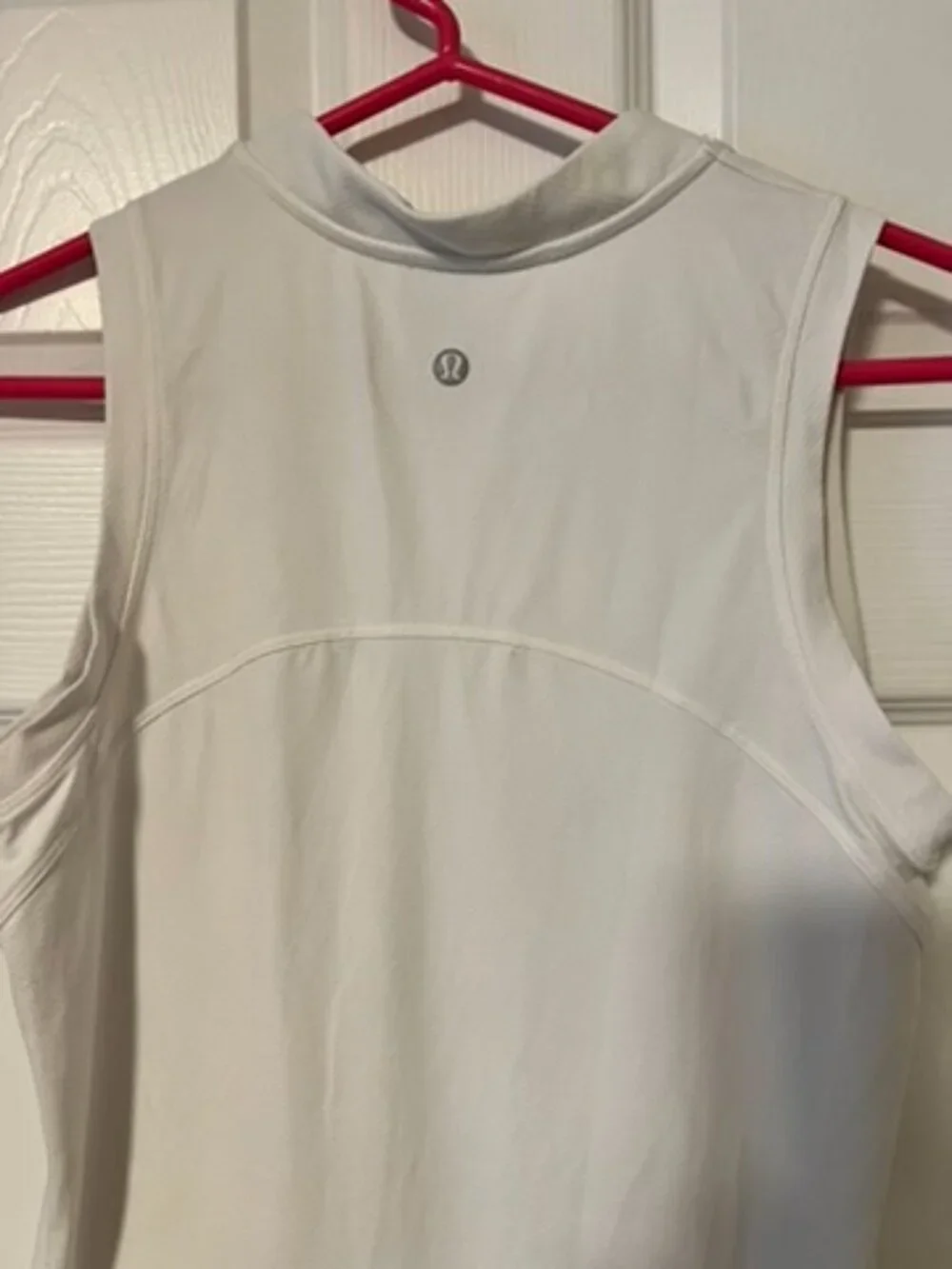 Lululemon White Sleeveless Quarter-Zip Quick-Dry Tank Top Size 6